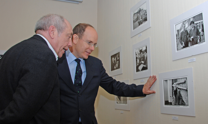 HSH Prince Albert II with Irish photographer John Minihan