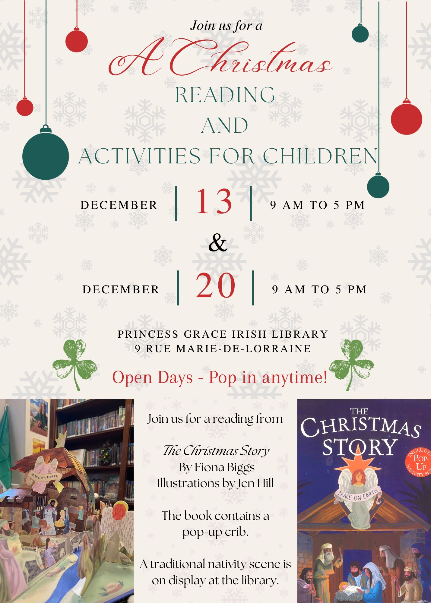 Children's Christmas story reading | The Princess Grace Irish Library