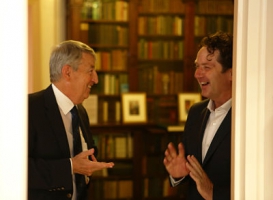 Diarmuid Gavin with Library Trustee, Philippe Blanchi