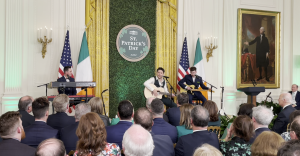 Singer Niall Horan (former member of boy band One Direction) performs at The White House in Washington D.C. © 2024 Swipe Films