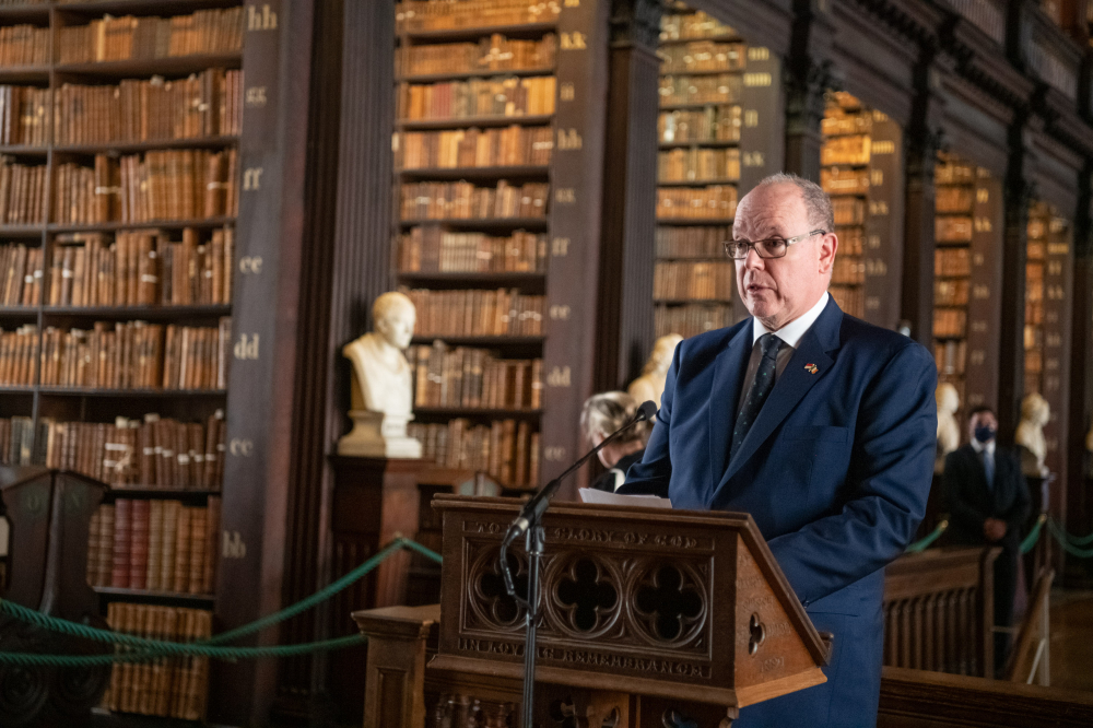 2021 HSH Prince Albert II visit to Ireland with His children – donation to Trinity College Dublin - 10